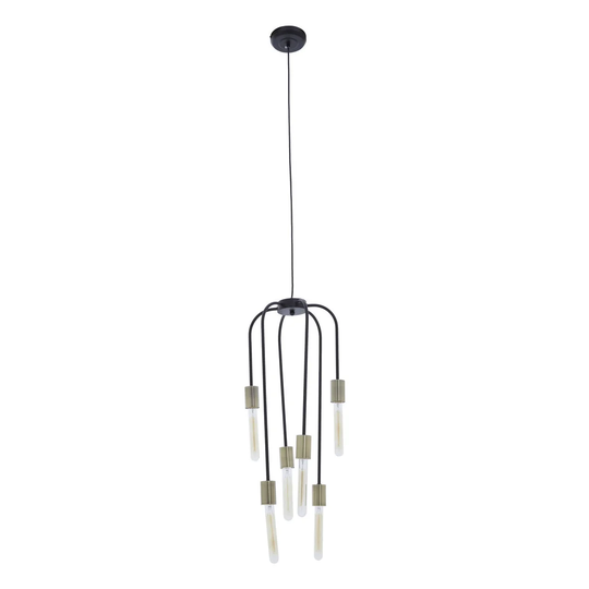 Brannan 6-Light Bulb Tiered Pendant