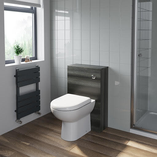 Artis Charcoal Grey Concealed Cistern Unit & Toilet - 500mm Width (215mm Depth)