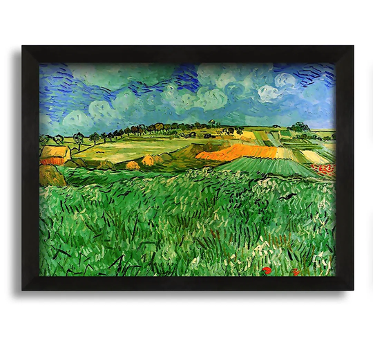 Van Gogh Plain Near Auvers - Picture Frame Painting on Canvas