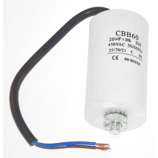 Universal 20UF Capacitor with 19cm Cable Connectors