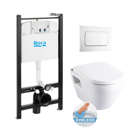 Pack Roca Active Wall Hung Toilet and Mounting Frame