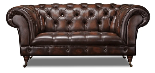 Minatare Leather 2 Seater Chesterfield Sofa