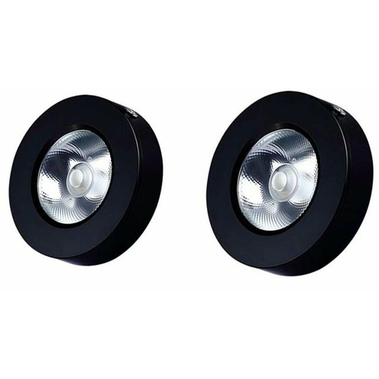 2-room cabinet lighting, surface mounted led projector, countertop lighting, 5W kitchen lighting (black, hot white)