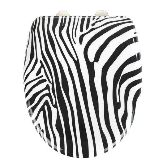 WC seat Wild, toilet seat with soft-closing mechanism, quick-fix, made of antibacterial, stable Duroplast