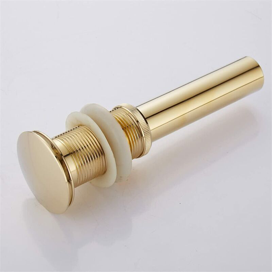 Modern Pop Up Retro Sink Plug Drain Clicker No Overflow Bronzed Brass Universal Sink Drain Valve Sink Siphon No Overflow Hole Polished - No Overflow