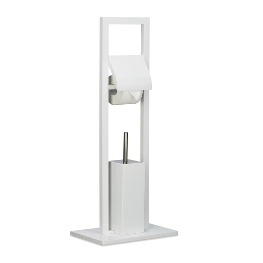 Stpeter 4 Piece Free-Standing Toilet Roll and Brush Holder Set