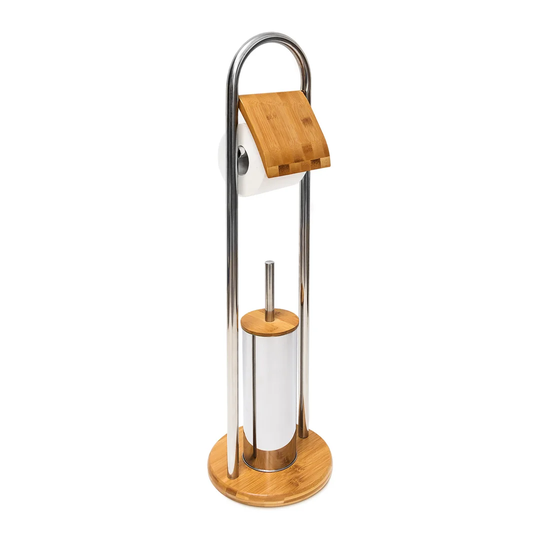 Stlaurent Freestanding Toilet Roll and Brush Holder