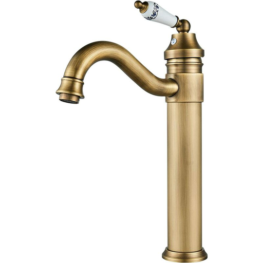 Basin Faucet Brass Tall, Bathroom Faucet with 360° Swivel High Spout Basin Mixer Tap, Hot and Cold Adjustable Basin Mixer Tap, Bathroom Mixer Tap