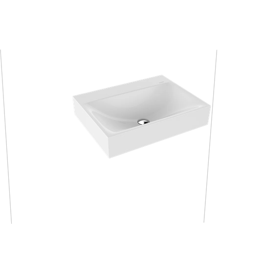 White Metal Reactangle Wall Hung Basin Bathroom Sink with Overflow