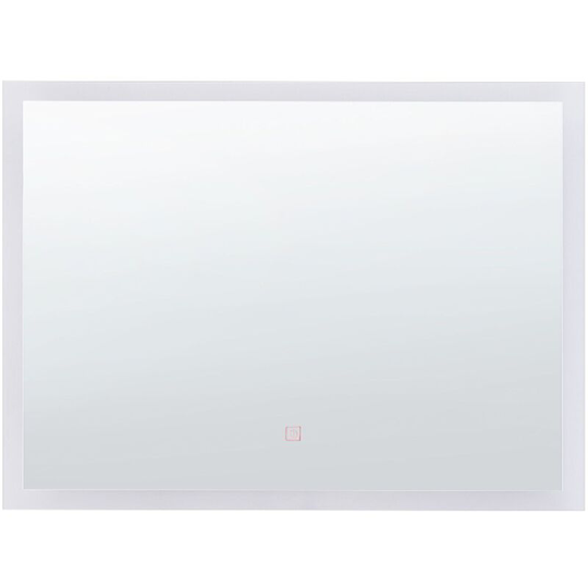 Beliani - Modern led Bathroom Vanity Mirror Rectangular 60 x 80 cm Silver Adour - Silver