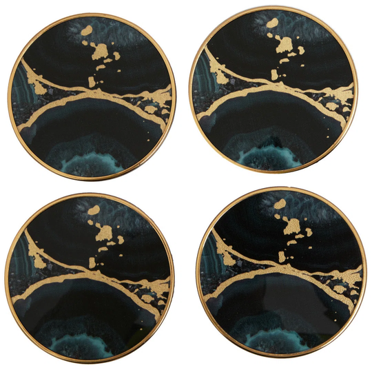 Culley Set Of Four Round Agate Coasters