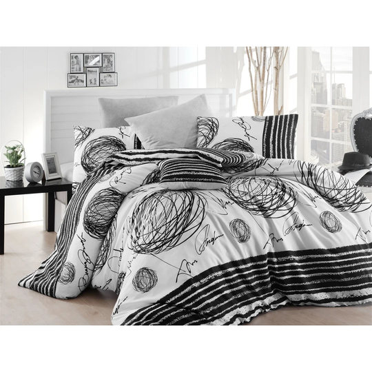 Pinard Black/White Duvet Cover Set