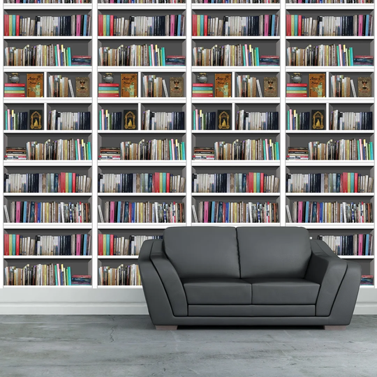 Library Bookshelf Wall Sticker