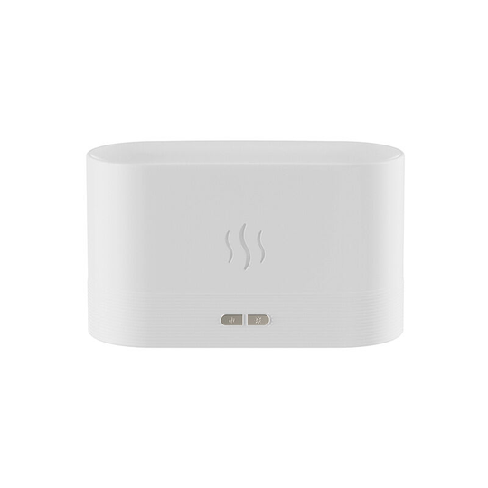 Asupermall - Aroma Diffuser Flame Mist Humidifier Air Freshener Essential Oil Diffuser Night Light for Home - White