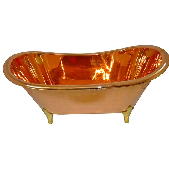 1650mm x 787mm Clawfoot Double Slipper Bathtub
