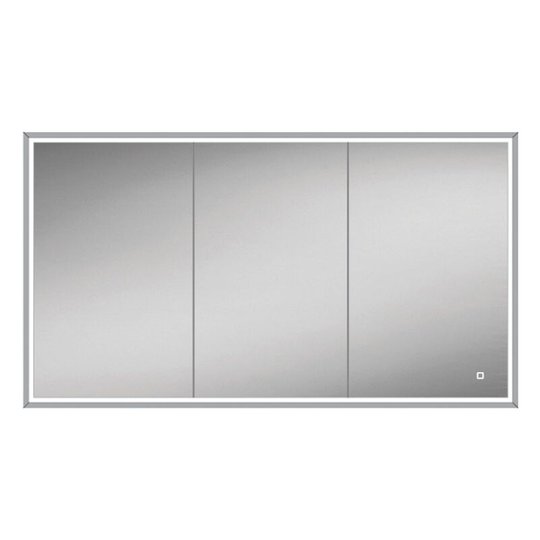 Vanquish 120 Triple Door Recessed Led Bathroom Cabinet 730mm h x 1230mm w - HIB