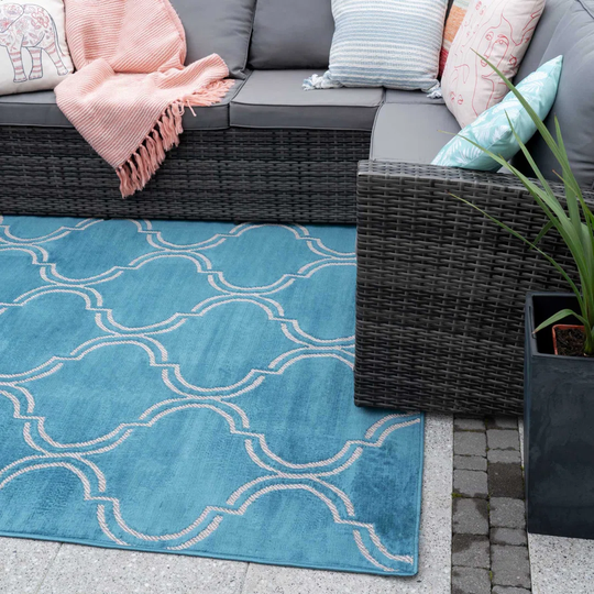 Frahm Flatweave Teal Rug