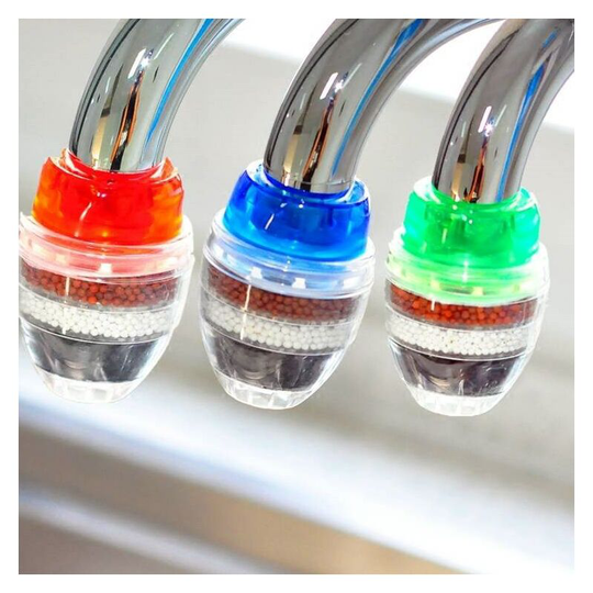 3pcs Household Activated Carbon Water Filter Mini Kitchen Faucet