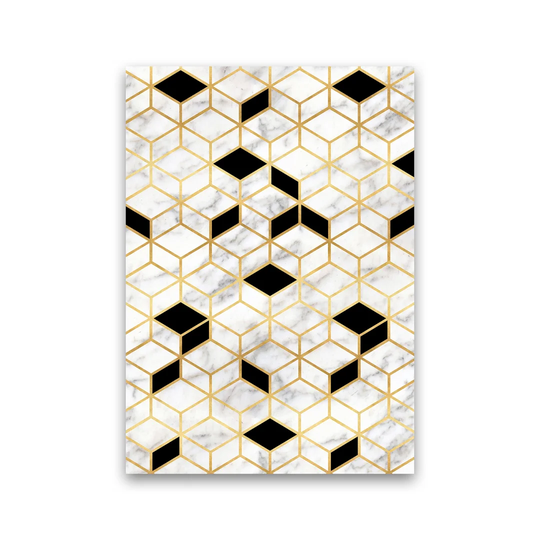 Marble Cubes - Graphic Art Print on Paper