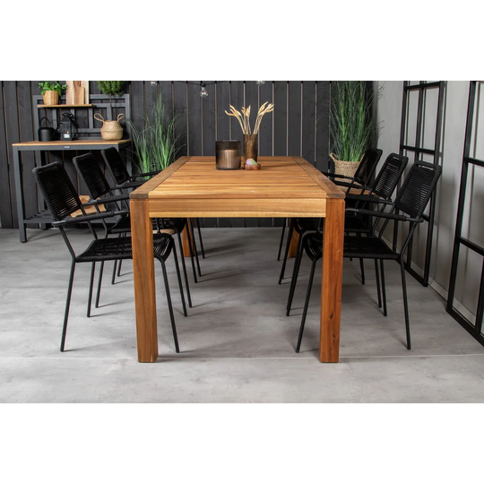 Broyles 7 - Piece Acacia Solid Wood Dining Set