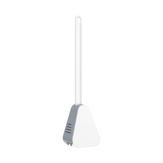 Bette Toilet Brush, Long Handle Toilet Brush, Silicone Toilet Brush, Suitable for Bathroom, 1 Brush and 1 Base (white)