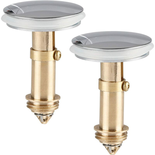 Bette 2-Piece Tub Drain Plug for 38mm Diameter Sewers, Chrome-Plated Solid Brass Bath Tub with Innovative Seal