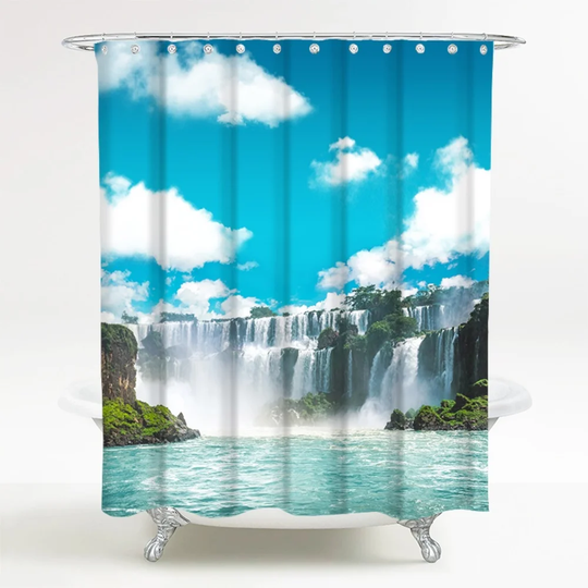 Wasserfall Polyester Shower Curtain Set