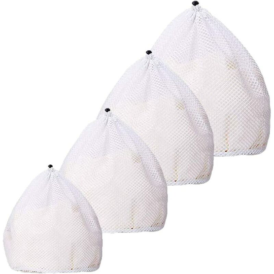 Perlerare - Laundry Net for Washing Machine, 4 Sizes Washing Bags for Lingerie, Bra, Shoe, Sock and Classification of Dirty Clothes, Reusable Laundry