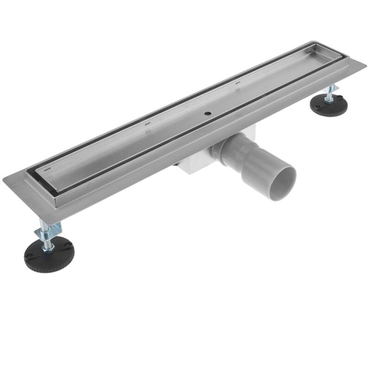 Shower drain linear channel 50x7 cm stainless for tile insert - Primematik