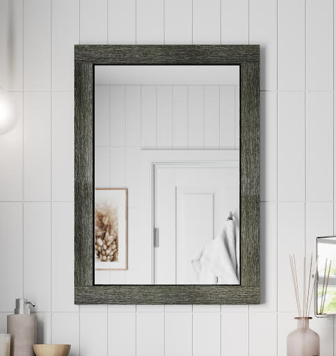 Artis Charcoal Grey 500 x 700mm Framed Bathroom Mirror