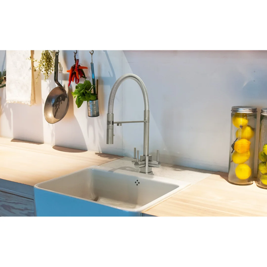 Baggett SQ Pull Out Twin Lever Monobloc Tap