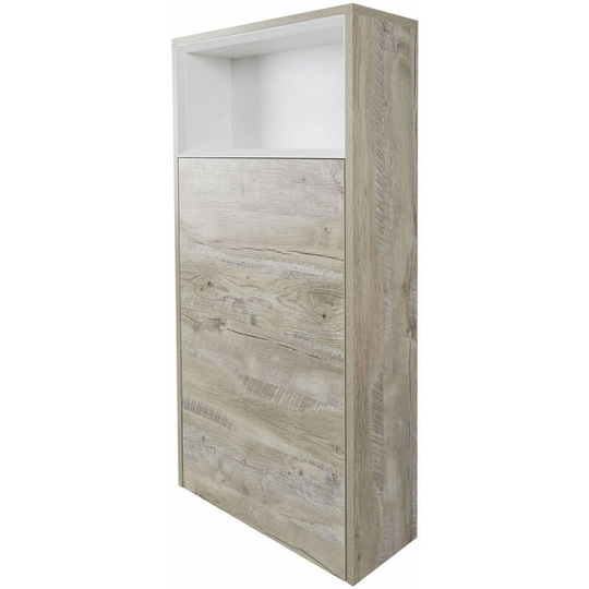 Milano - Bexley - Light Oak 600mm Floor Standing Open Shelf Bathroom Toilet wc Unit