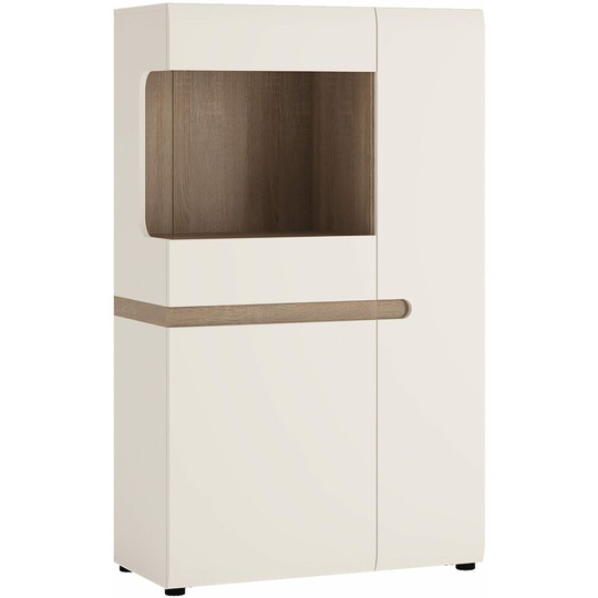 Seals Low Display Cabinet 85Cm Wide - White