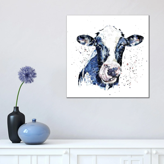 Holstein Cow I - Painting Print on Canvas
