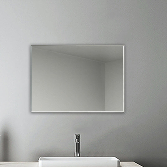 Plain Frameless Wall Mirror Large Full Length with Wall Hanging Fixings Bathroom-500X700
