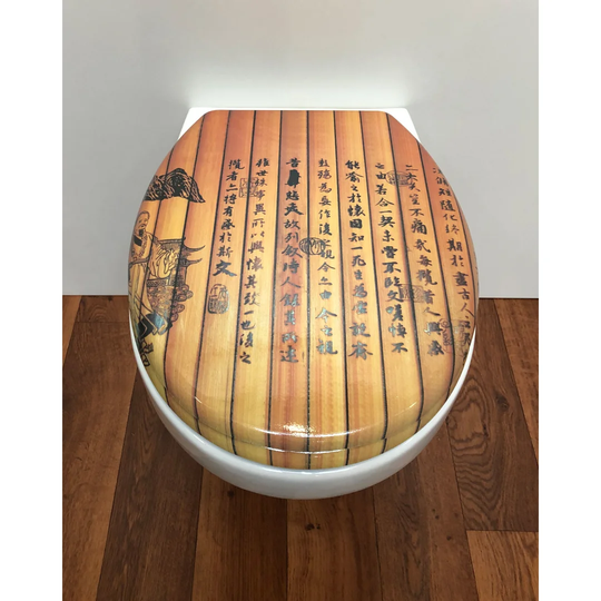 Chinese Script Toilet Seat Sticker