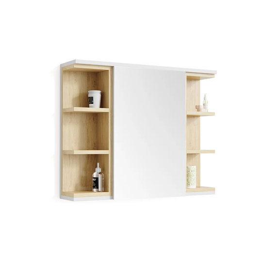 Gravette 79.6 x 64cm Mirrored Wall Mounted Bathroom Cabinet