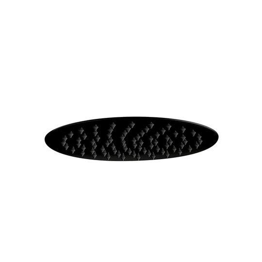Noire Round Matte Black Shower Head 300mm