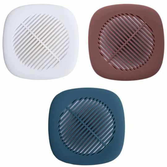 Sink Filter, Bathroom Hair Resistant Floor Drain Cover, Domestic Kitchen Sewer Filter (3 Packages, Red, White, Dark Blue)