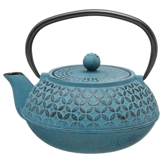 Flower 2 Piece Cast Iron Tea Set