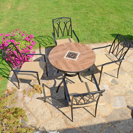 Dempsey 4 Seater Dining Set with Cushions