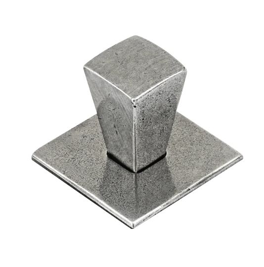 Taper Genuine Pewter Square Cabinet and Drawer Knob