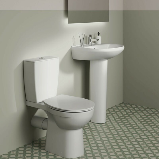 Ideal Standard Eurovit+ close coupled toilet and basin suite - White