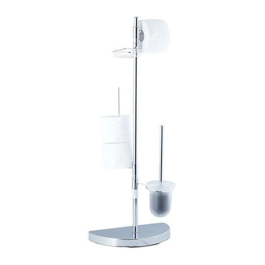 Freestanding Toilet Roll & Brush Holder Set
