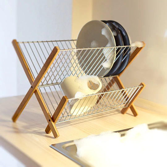 Jerome Bamboo/Stainless Steel Draining Rack
