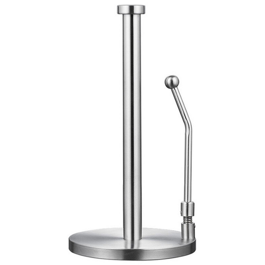 Stainless Steel Paper Towel Holder Standing Paper Towel Organizer Roll Dispenser Spring Loaded Paper Towel Holder