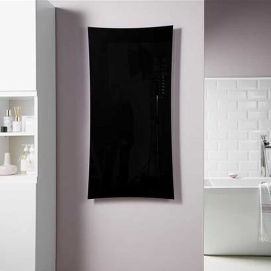 Vetro Star Wet Glass Radiator 1063mm h x 532mm w - Black - Heatwave