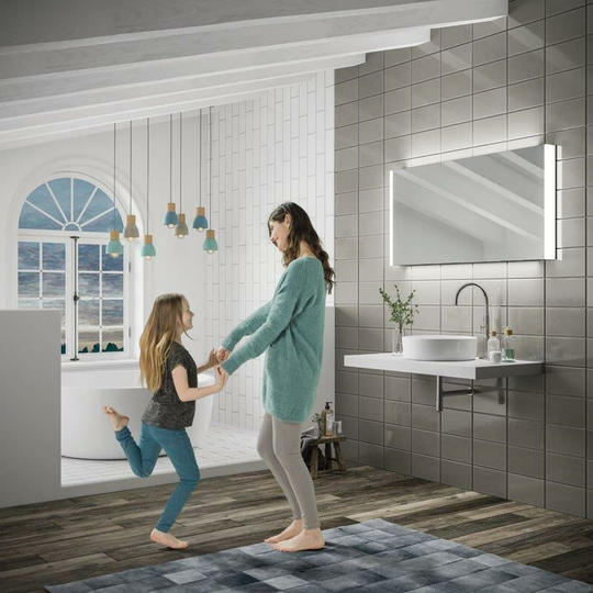 HIB - Connect 120 led Illuminated Bluetooth Mirror - 1200mm Wide - 78766000 - Clear