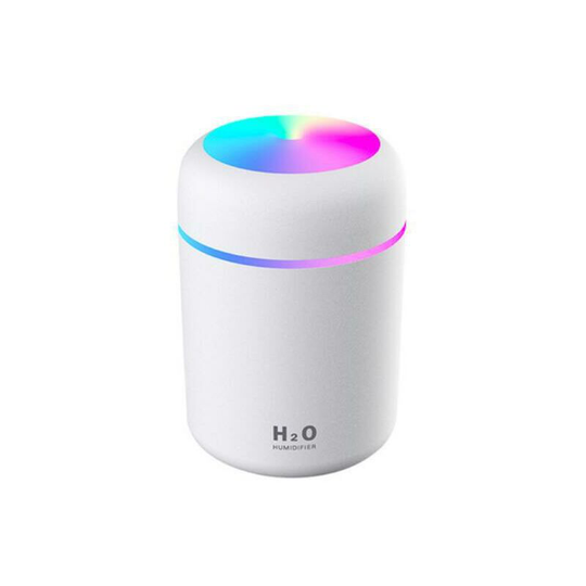 Betterlifegb - BR-Vie 300ml Humidifier, Mini Car Humidifier, Colorful Mood Lighting, for Home, Office, Bedroom, Intermittent Spray and Continuous