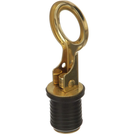 Sunflowergb - Snap-on drain plug for 2.5cm diameter drain hose, locks in place, brass handle, rubber stopper (1 piece)